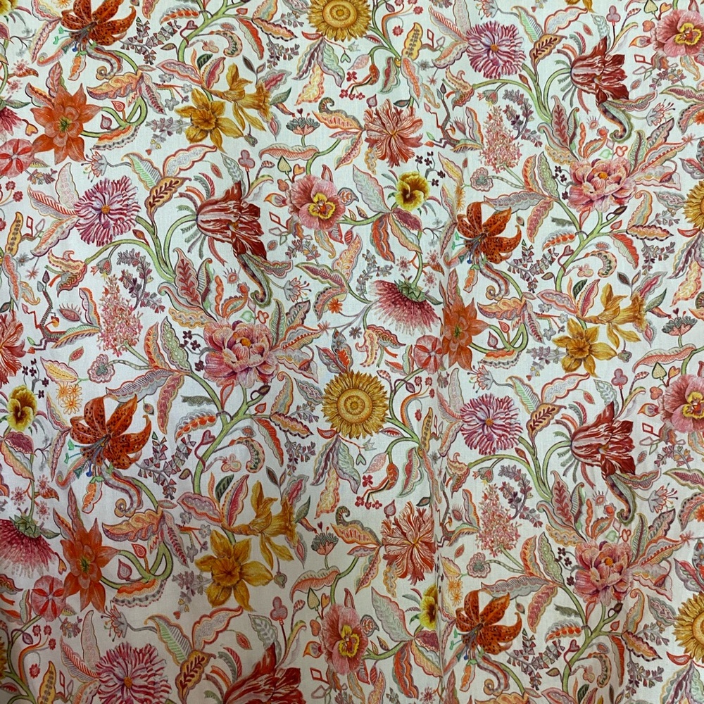 J. Crew Liberty of London Garden Life Floral Crop Top Boho Bell Sleeve Sz XL - Picture 8 of 10